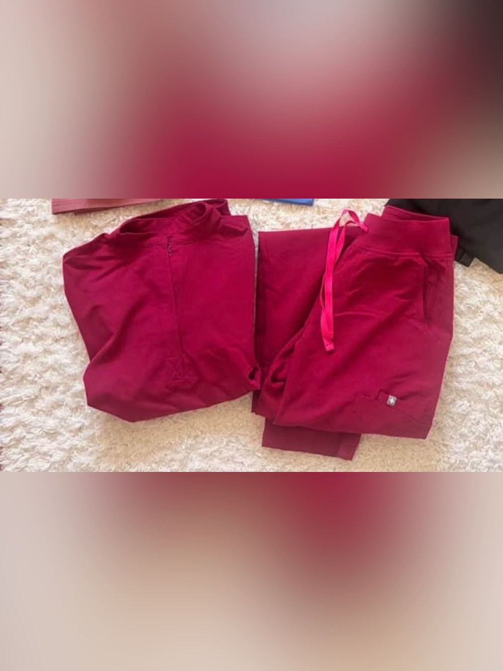 Figs Deep Cranberry XXS/XS Set